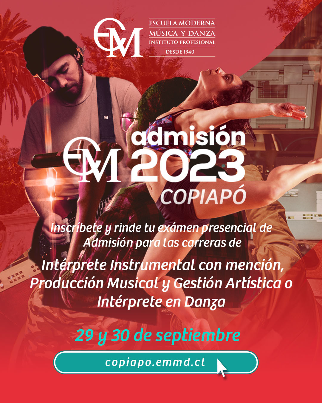 Escuela Moderna de Música y Danza realizará pruebas de admisión en Copiapó