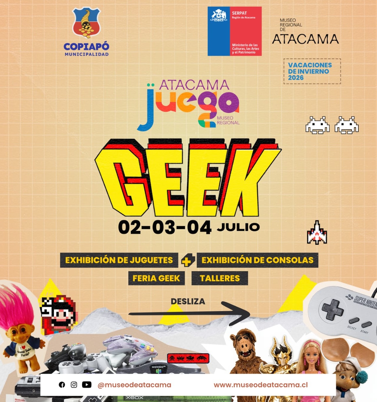 Museo Regional de Atacama invita a vivir unas vacaciones de invierno entre videojuegos, ciencia y patrimonio