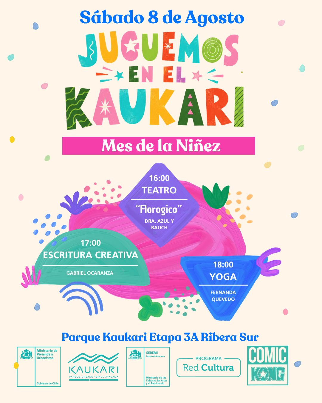 Parque Kaukari invita a celebrar el Mes de la Niñez con jornada recreativa y cultural