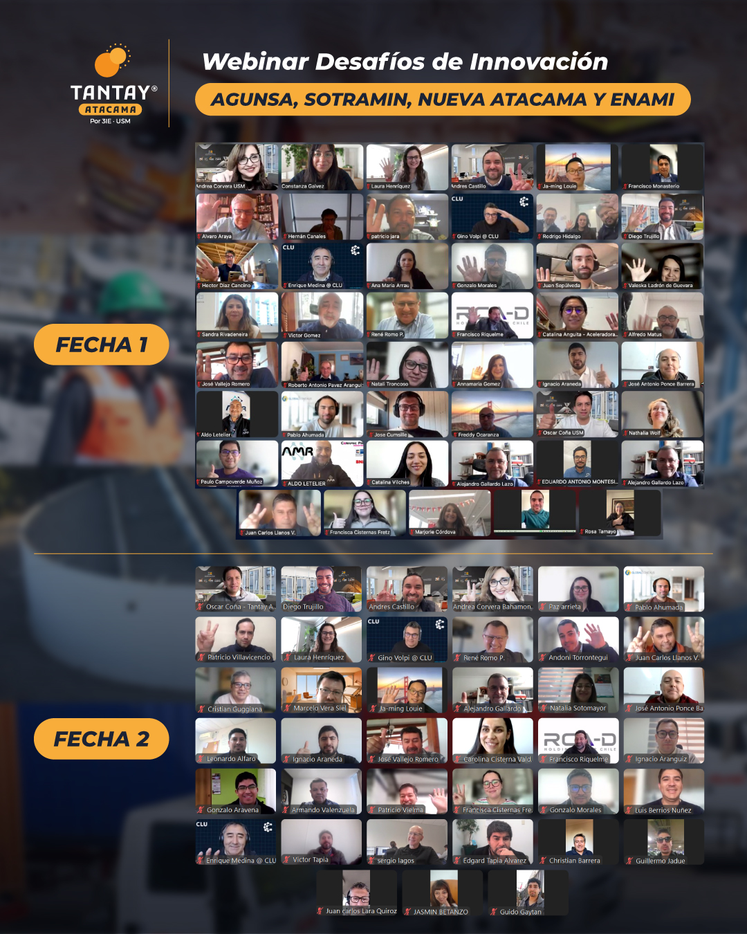 Programa Tantay Atacama® concreta exitosos webinars informativos para postulantes a Desafíos de Innovación 